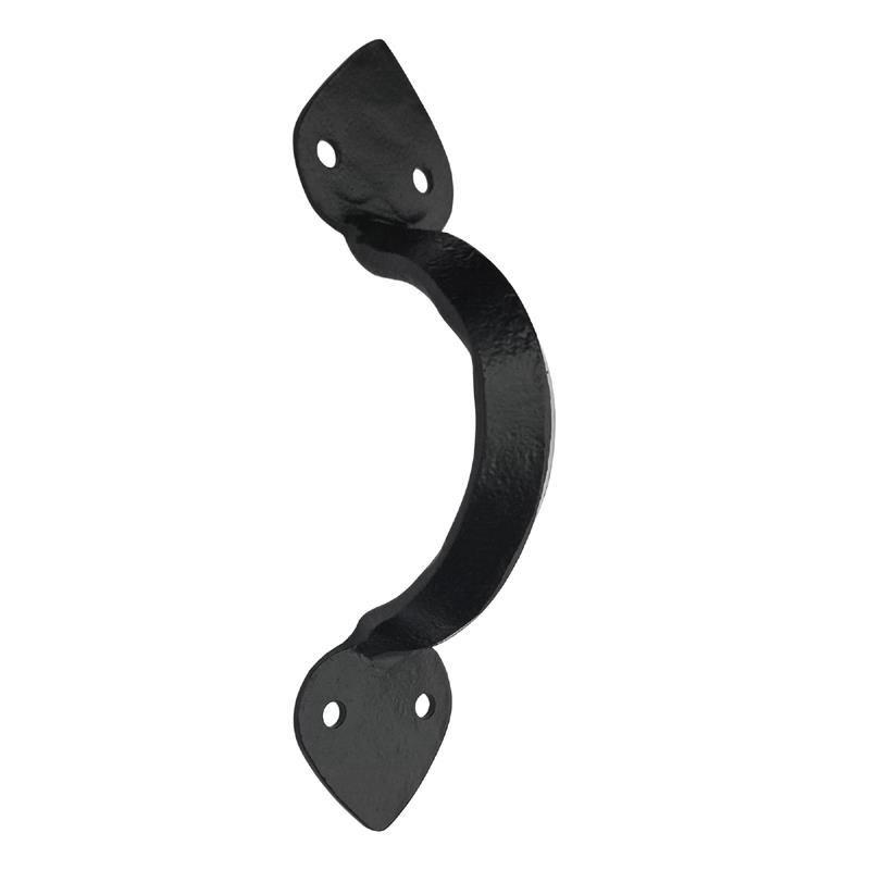 6 Inch "Uzal" Black Antique Iron Hand Forged Cabinet Pull
