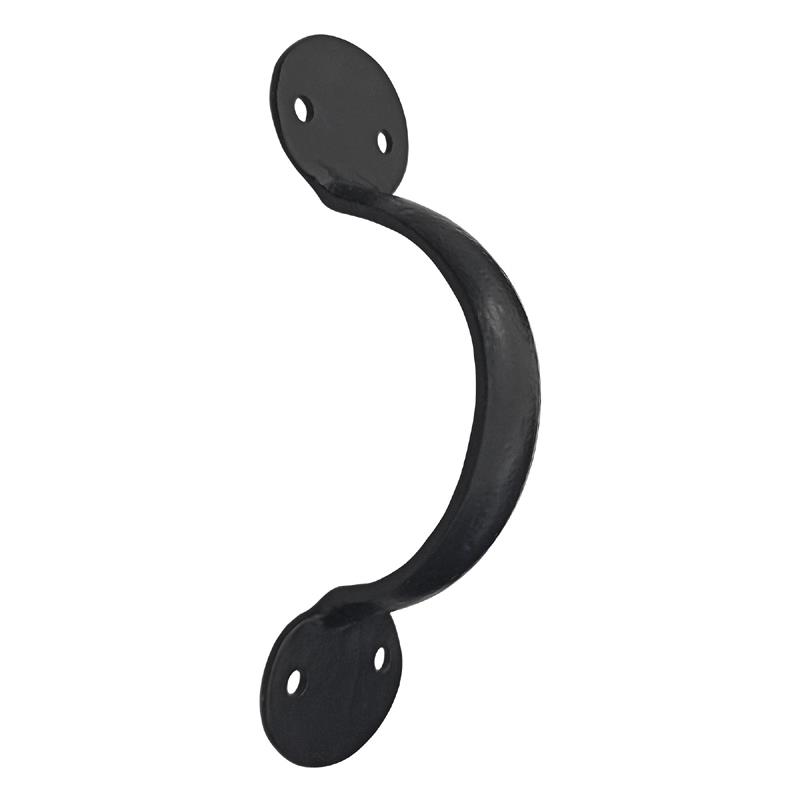 6 Inch "Talmai" Black Antique Iron Hand Forged Cabinet Pull