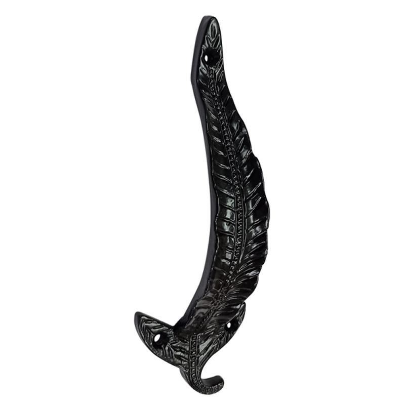 "Leaf" Black Antique Iron Door And Cabinet Pull