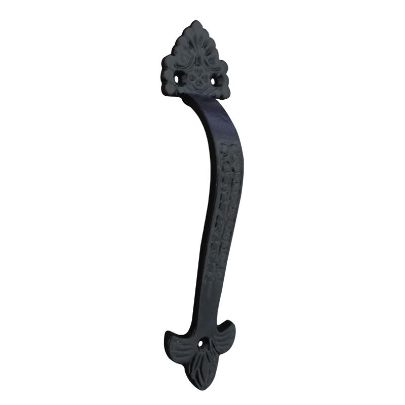 7 Inch "Salmon" Black Antique Iron Door Pull