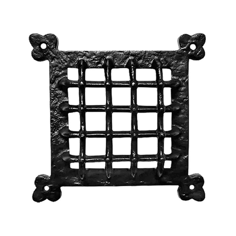 "Alemeth" Black Antique Iron Door Grill