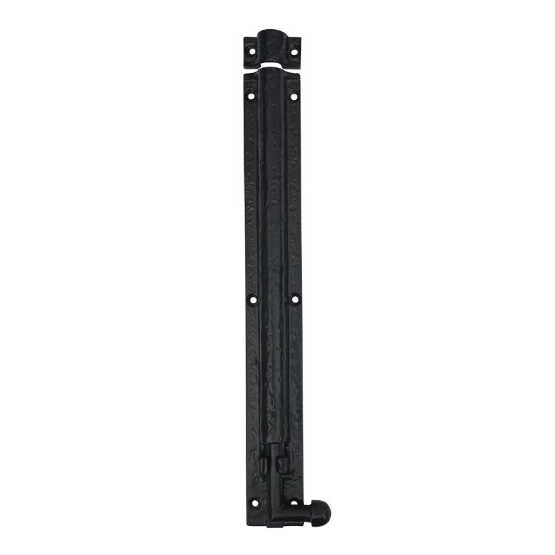 8 inch "Elishua" Black Antique Iron Door Bolt