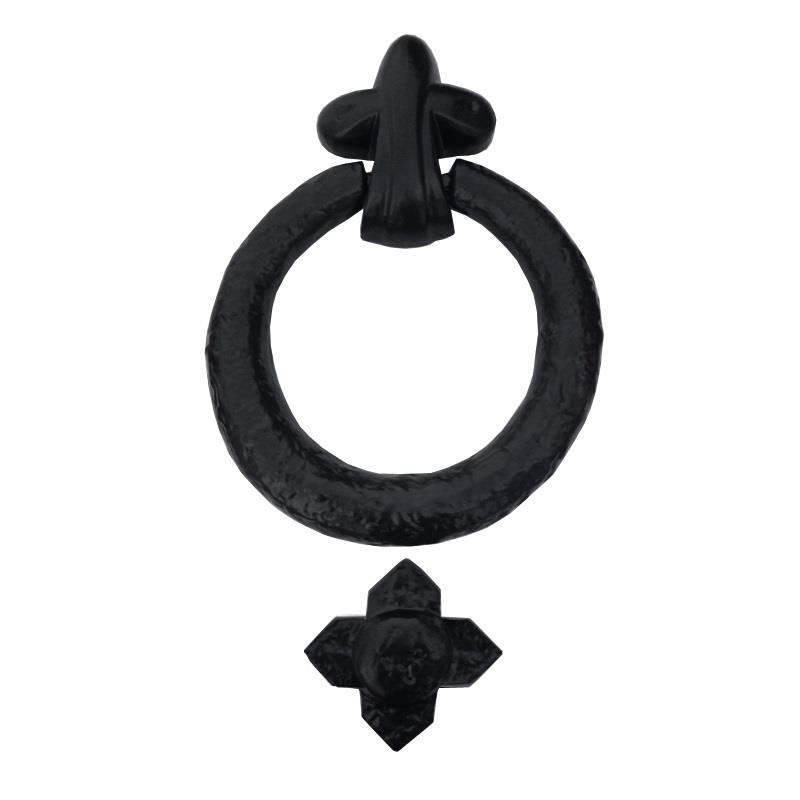 "Abasalom" Heavy Duty Black Antique Iron Door Knocker