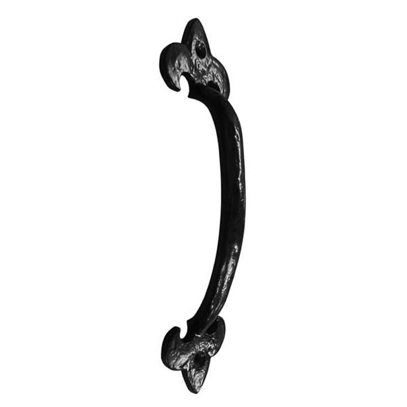 9" "Bethany" Black Antique Iron Door And Cabinet Pull