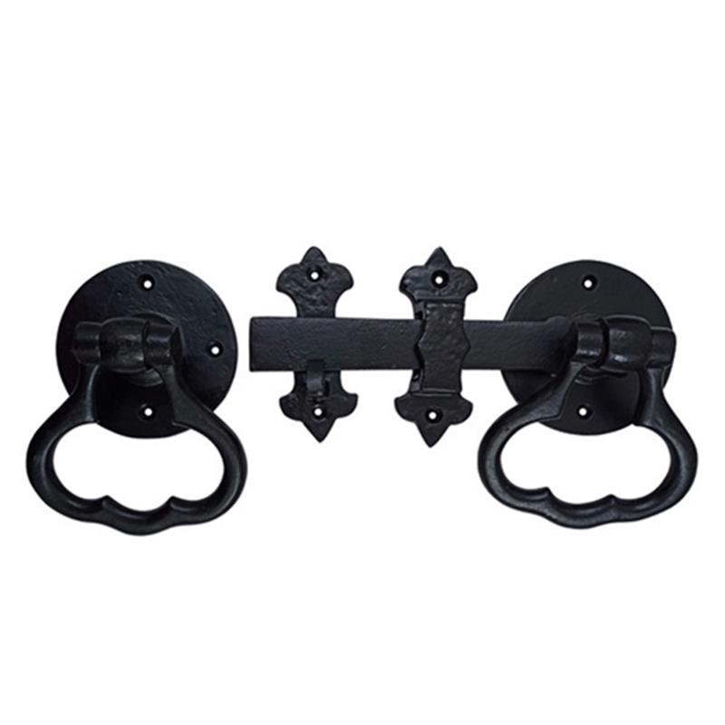 "Tahath" Black Antique Iron Gate Latch