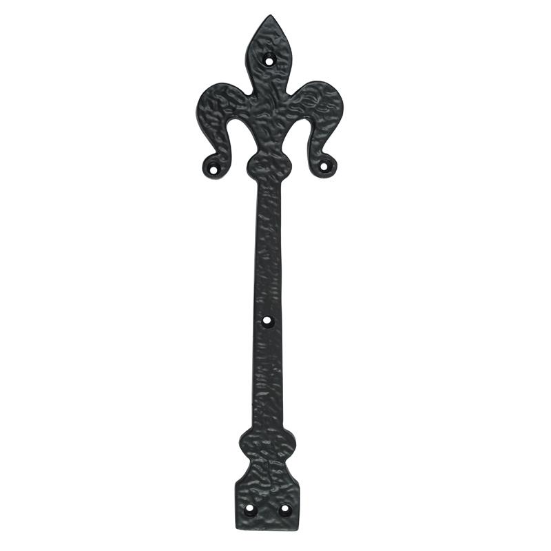 "Eliot" Black Antique Wall Mount Iron Hinge Front