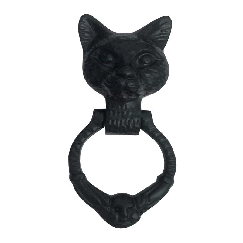 "Cat Ring" Black Antique Iron Drop Pull