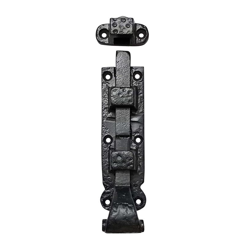 5" "Caiphas" Black Antique Iron Door Bolt