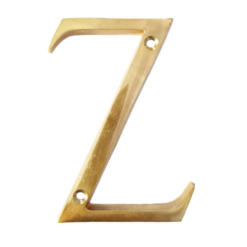 3" Thin Brass Letter-Z