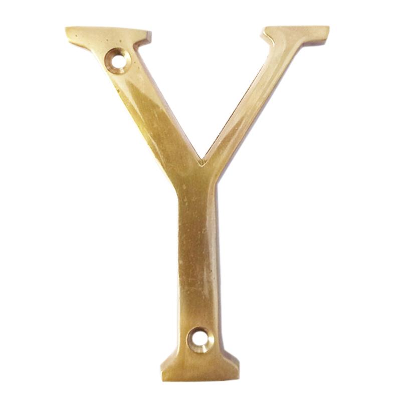 3" Thin Brass Letter-Y