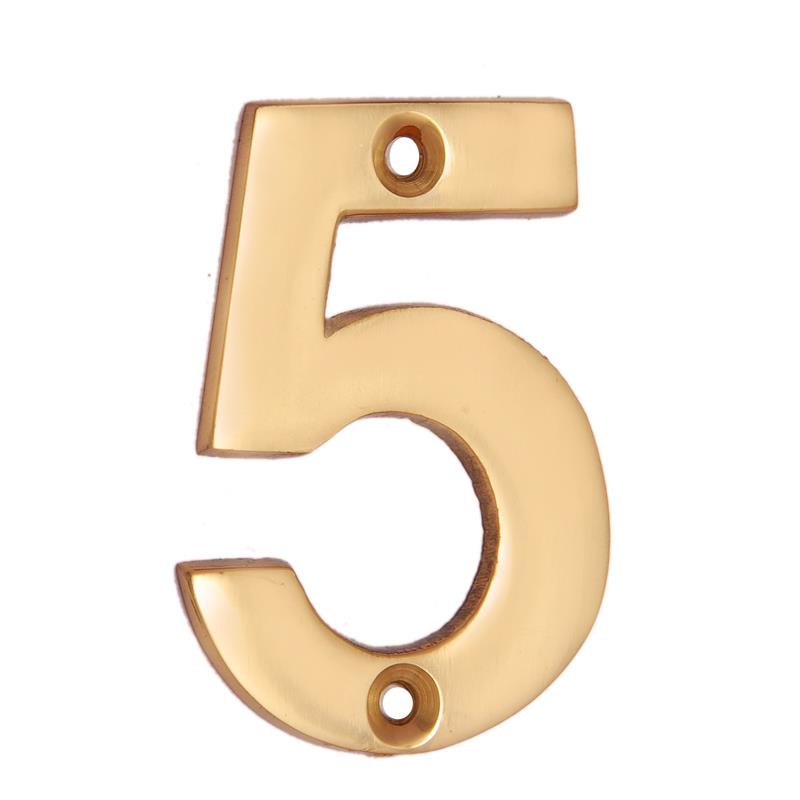 2" Broad Brass Numerals-5