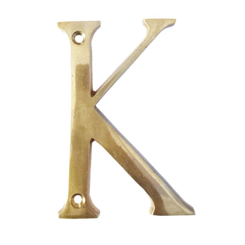 3" Thin Brass Letter-K