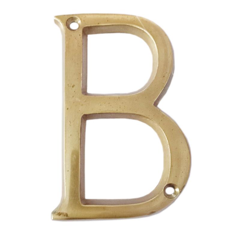 3" Thin Brass Letter-B
