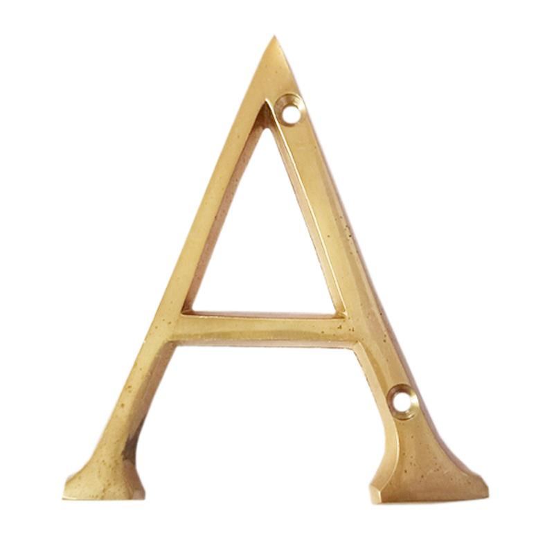 3" Thin Brass Letter-A