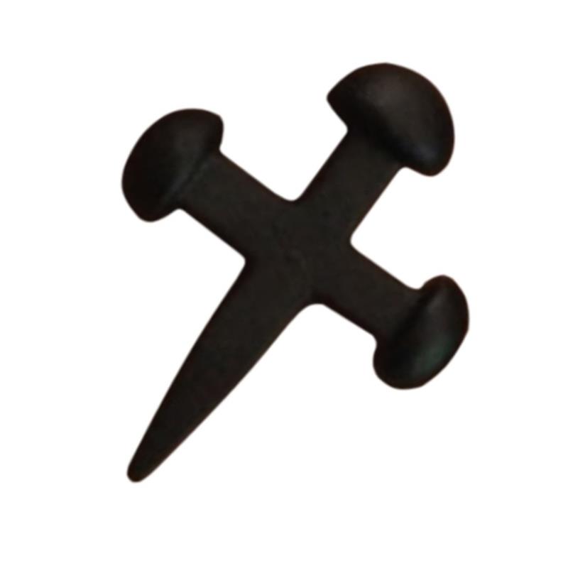 "Small Cross Sign" Black Antique Iron Door Stud
