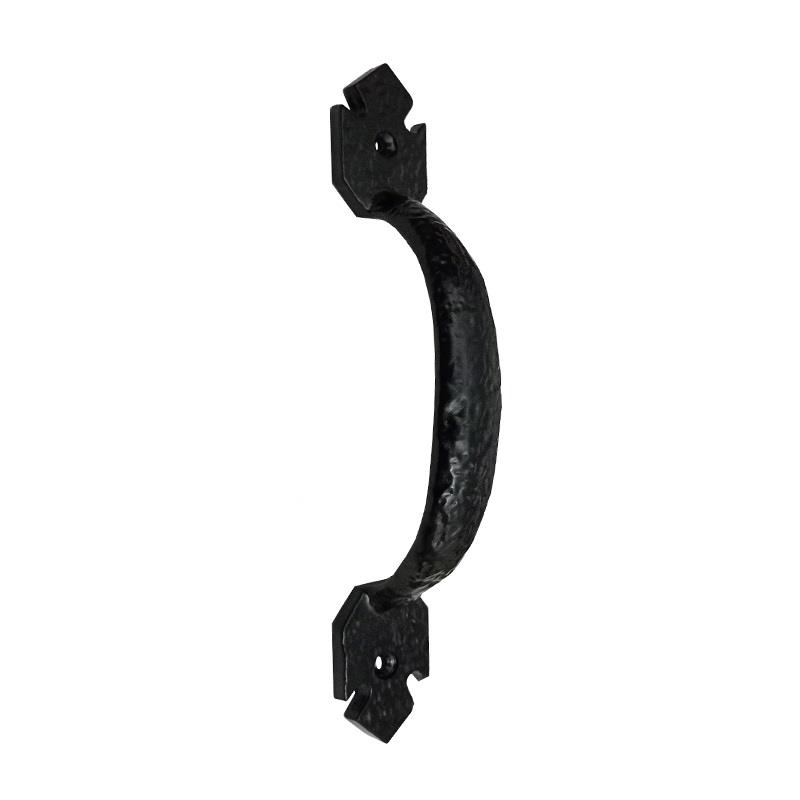 8 inch "Pontius" Black Antique Iron Door Pull