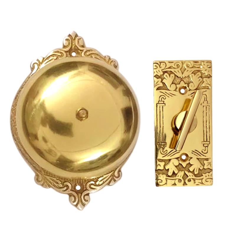 "Irice" Brass Decorative Manual Old Fashioned Door Bell
