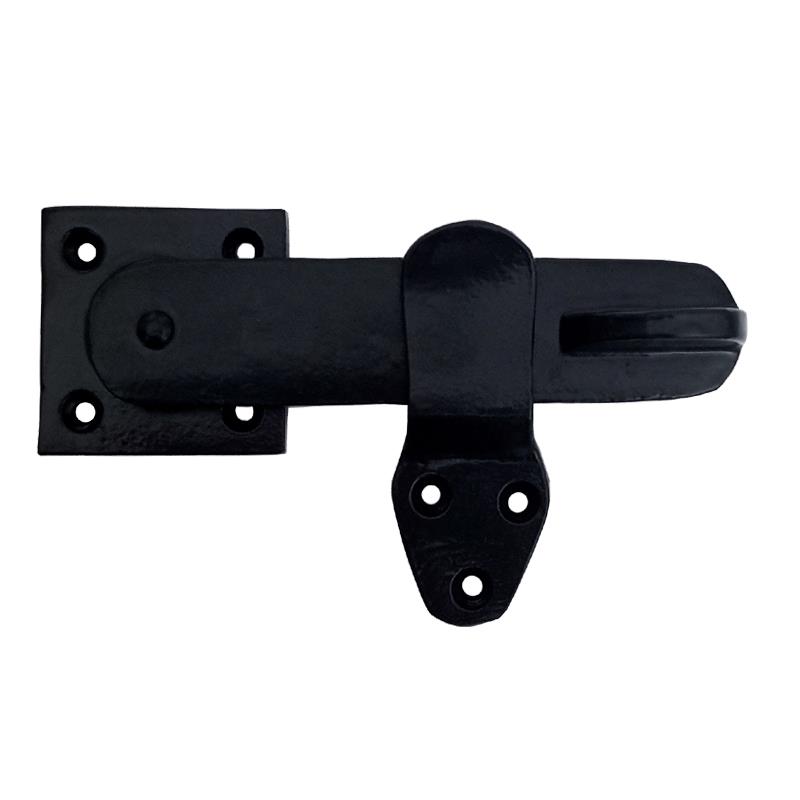 5.7 Inch "Junia" Black Antique Plain Iron Gate Latch