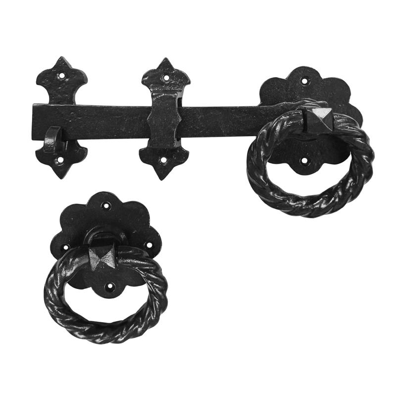 "Shilom" Black Antique Iron Gate Latch