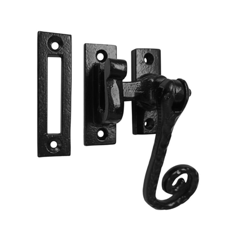 "Abel" Black Antique Iron Window Fastener