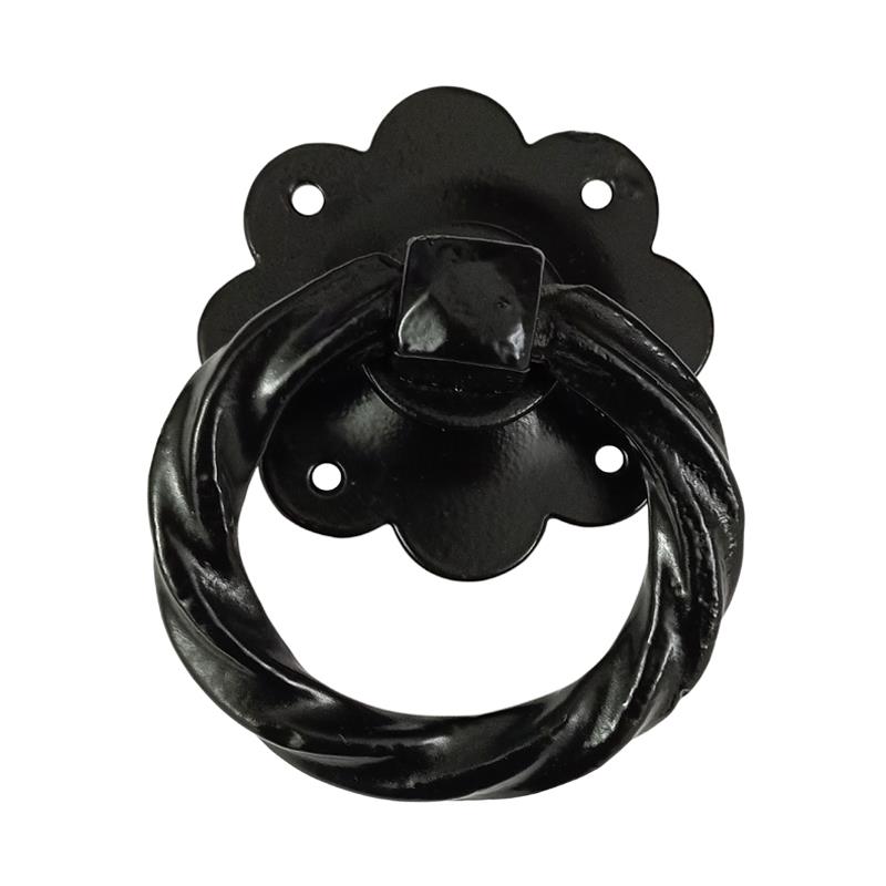 "Havilah" Black Antique Iron Ring/Drop Pull
