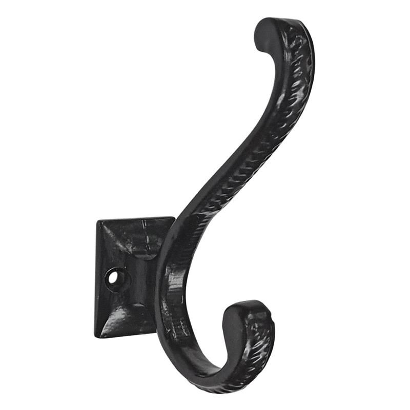 "Isaiah" Black Antique Iron Hook
