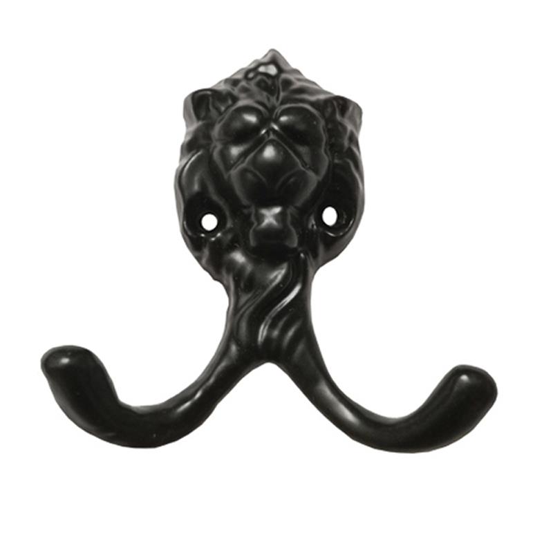 "Lion" Black Antique Iron Hook