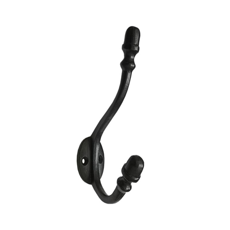 "Micah" Black Antique Iron Hook