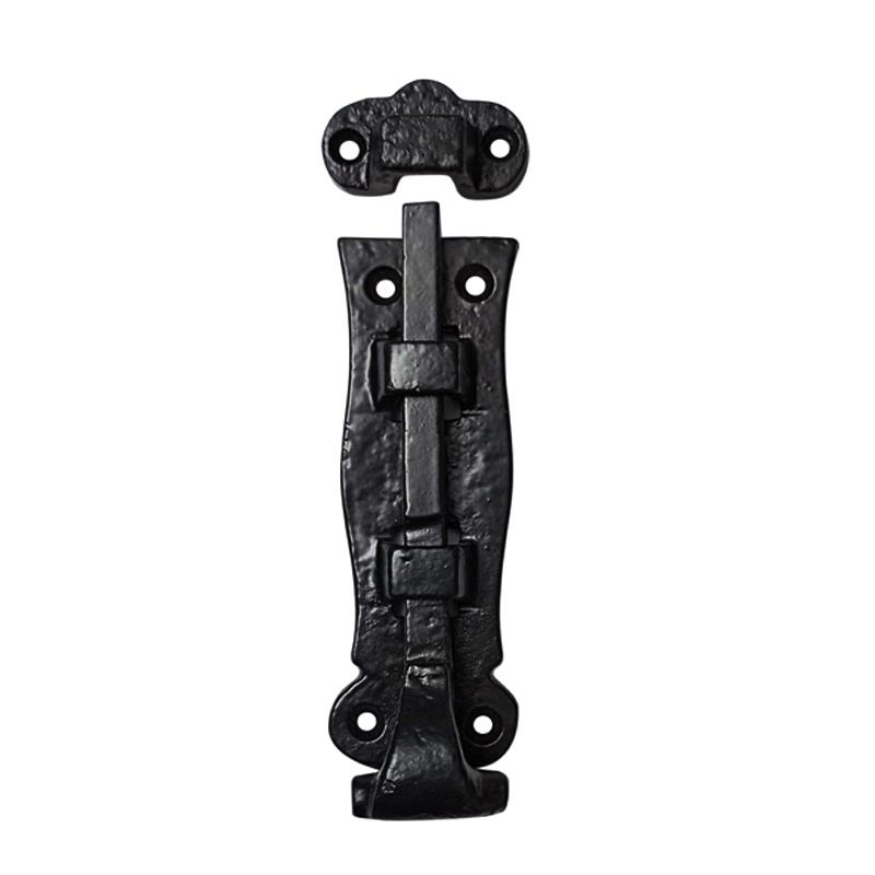 5" Bedaiah Black Antique Iron Door Bolt