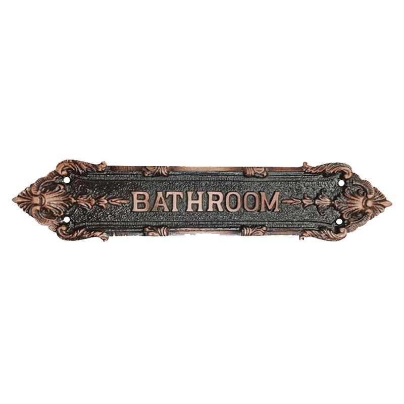"Large Bathroom" Decorative Brass Sign Plate