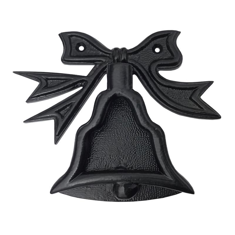 "Bell" Black Antique Iron Antique Door Knocker