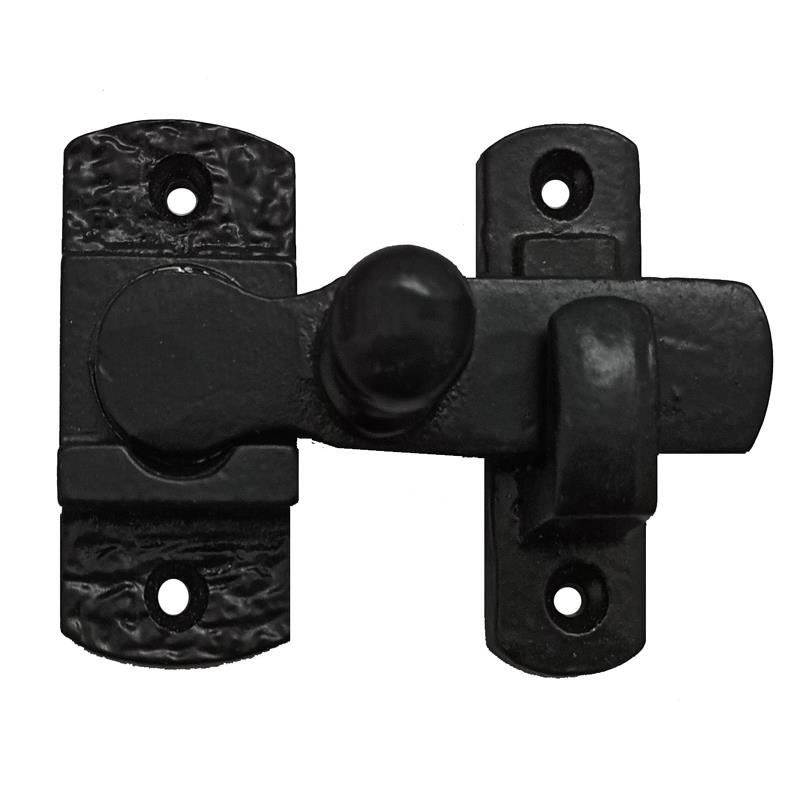 "Sabaoth" Black Antique Plain Iron Gate Latch