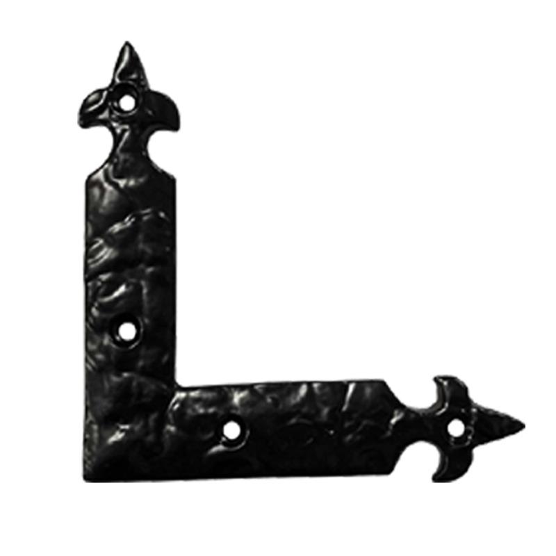 "Agee" Black Antique Iron L-Corner