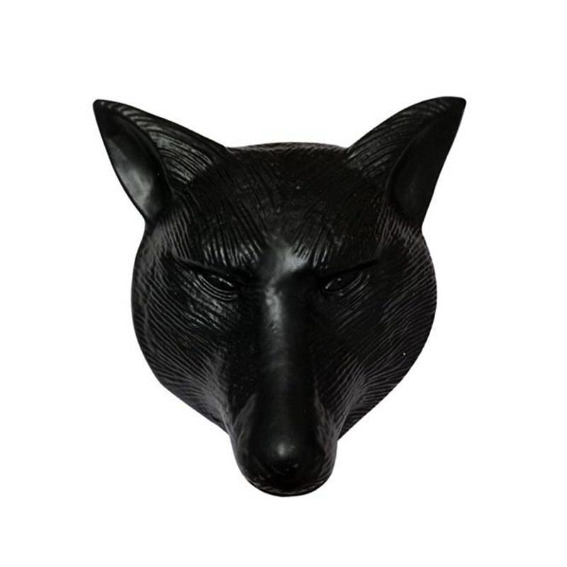 "Wolf" Black Antique Iron Door Knocker