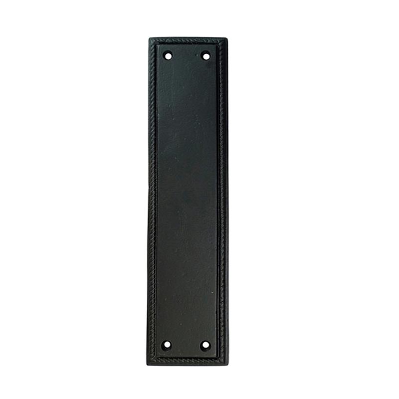 "Marsena" Georgian Black Antique Iron Push Plate