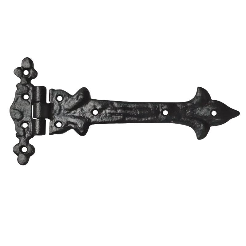 "Abdias" Black Antique Iron Tee Hinge