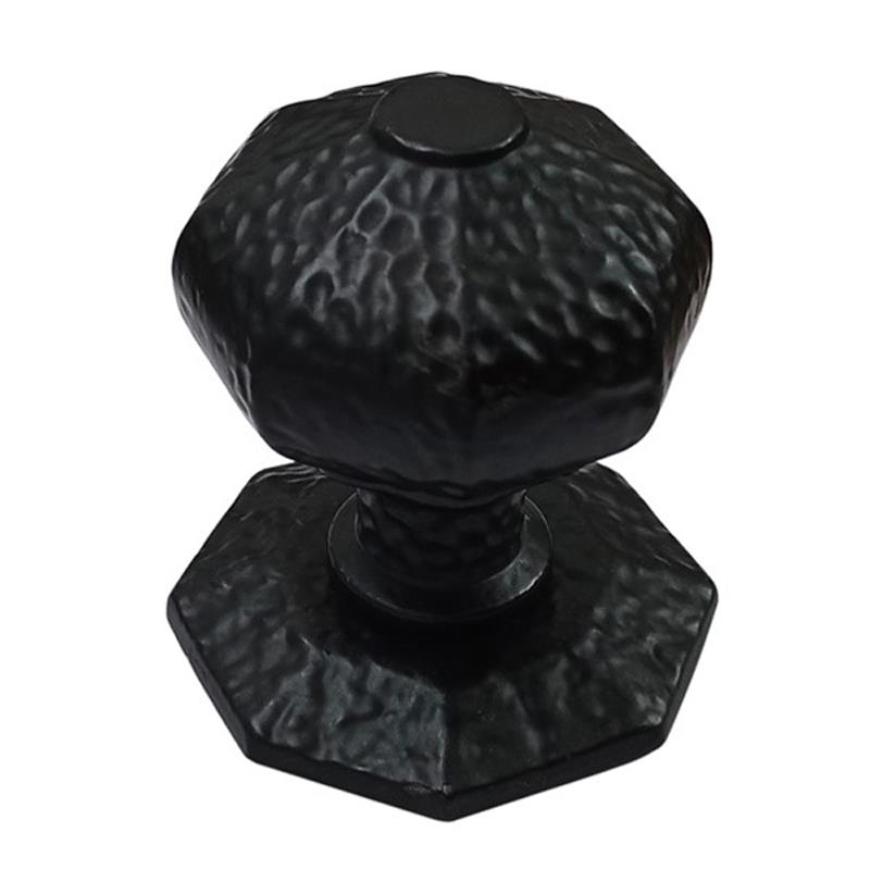 "Agabus" Iron Door Knob With Rose