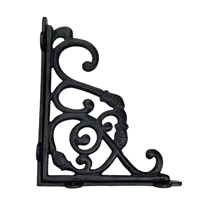 "Hammon" Black Antique Iron Shelf Bracket