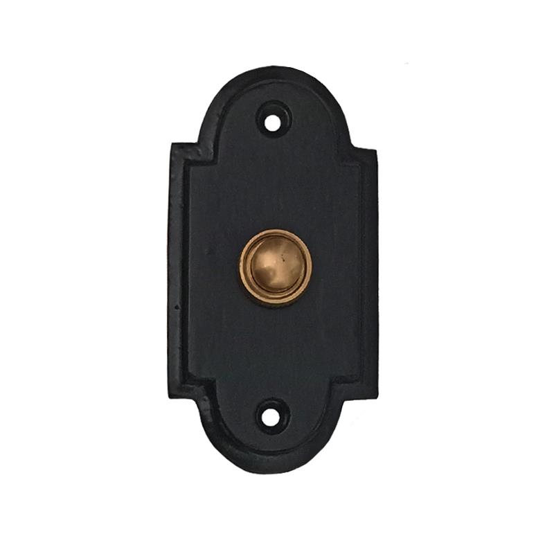 "Baara" Black Antique Iron Bell Push