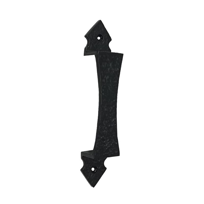 9 inch "Uzzah" Black Antique Iron Door Pull