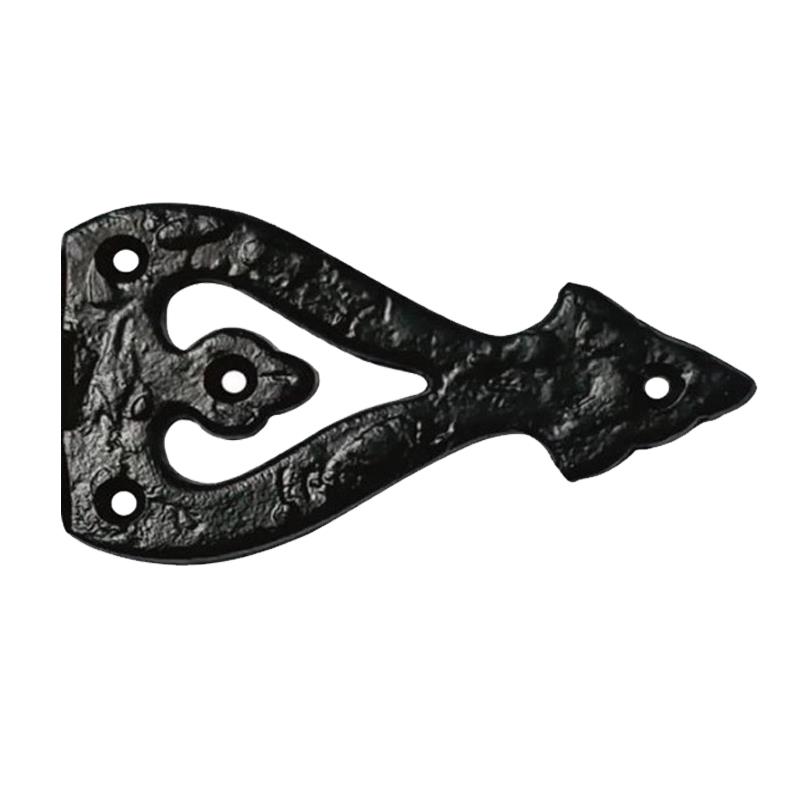 "Beulah" Black Antique Iron Front False Hinge