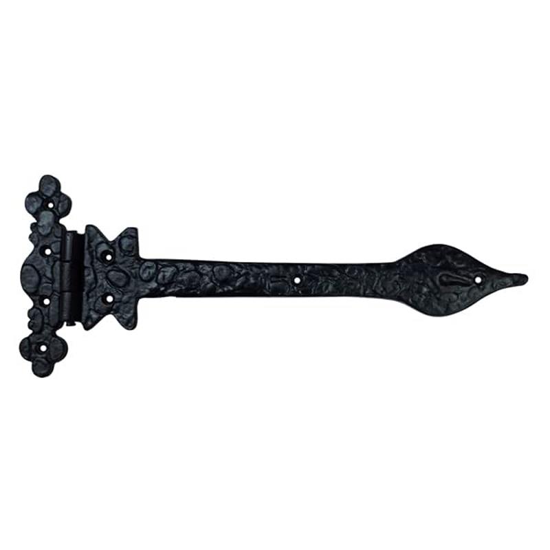 12inch "Eliah" Black Antique Iron Tee Hinge