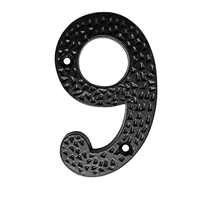4" Iron Numerals (9) Heavy Duty