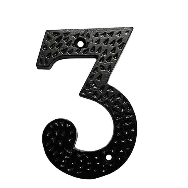 4" Iron Numerals (3) Heavy Duty