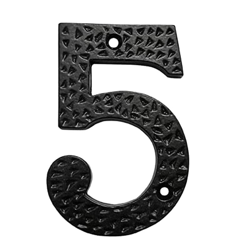 4" Iron Numerals (5) Heavy Duty