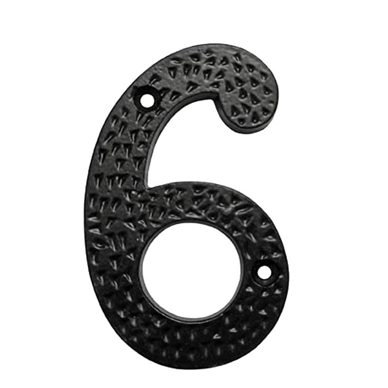4" Iron Numerals (6) Heavy Duty