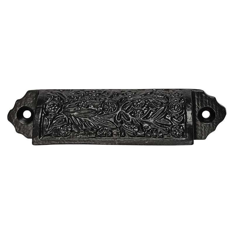 "Hazael" Black Antique Iron Drawer Pull