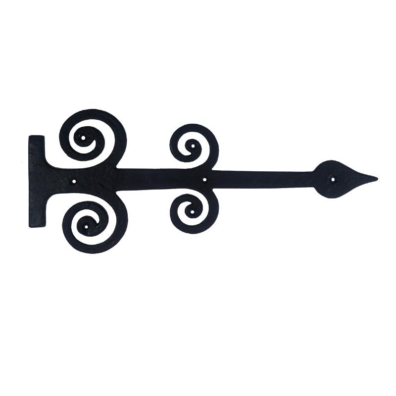 "Kirjathaim" Black Antique Iron False Hinge Front