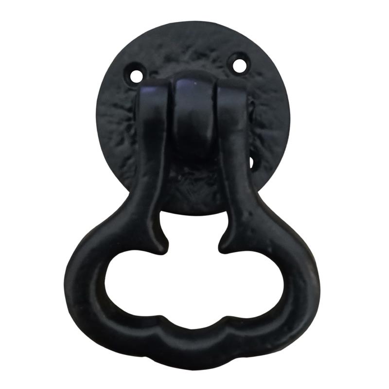 "Elohim" Black Antique Iron Ring/Drop Pull