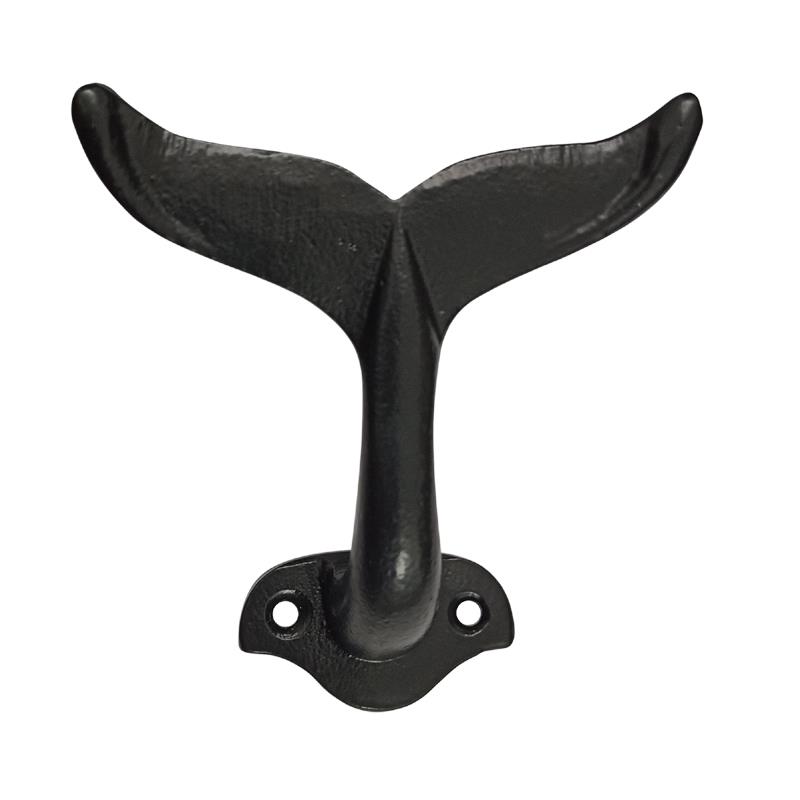 "Fish Tail" Black Antique Iron Hook